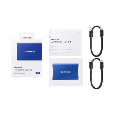 9. Samsung T7 External SSD Drive (1TB; USB 3.2; Blue; MU-PC1T0H/WW)