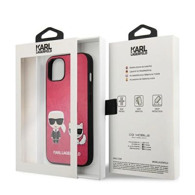 8. Karl Lagerfeld Ikonik Karl&Choupette iPhone 13 mini case - fuchsia