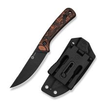 Civivi Carveth Fixed Knife, AEB-L, Orange & Black G10