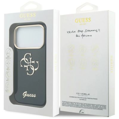 8. Guess IML 4G Script Metal case for iPhone 17 Pro Max - blue