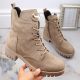 8. Insulated suede ankle boots with high heel and platform M.Daszyński W SAN22, beige