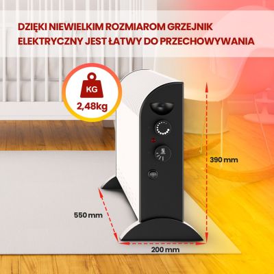 14. Extralink LCV-06 | Convector heater | 2000W, 3 modes, thermostat, fan