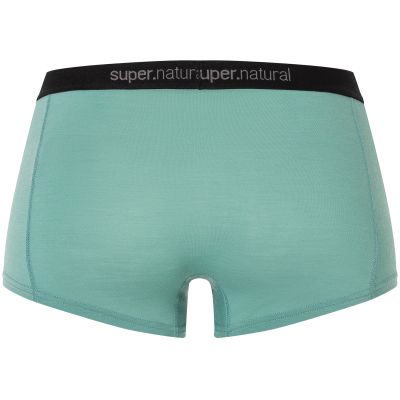 6. Women's Sports Boxer Briefs SUPER.NATURAL W Tundra175 Boyfriend Hipster green