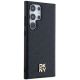 4. DKNY Leather Pattern Metal Logo MagSafe case for Samsung Galaxy S24 Ultra - black