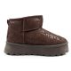 4. Lee Cooper women's winter snow boots, fashionable fur-lined ankle boots, dark brown