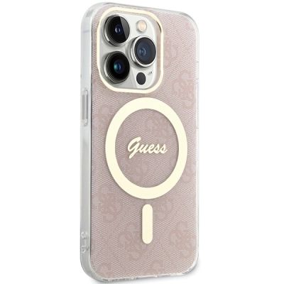 4. Guess IML 4G MagSafe case for iPhone 15 Pro - pink