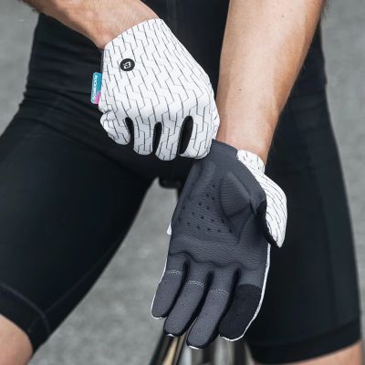 4. Rockbros sports gloves full spring-summer size S - white and black