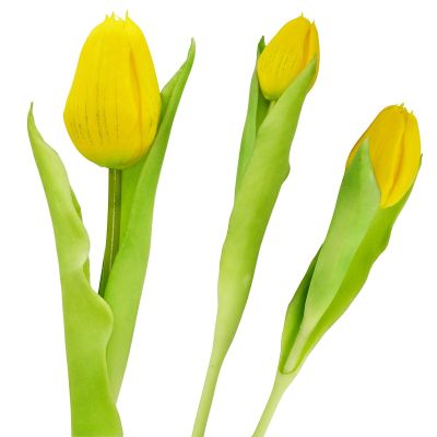 22. YELLOW TULIP 31CM LIFE-LIKE SPRING DECORATION