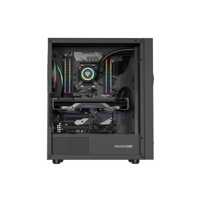 16. NATEC GENESIS DIAXID 605 ARGB MIDI TOWER USB-C GAMING CASE WITH WINDOW BLACK