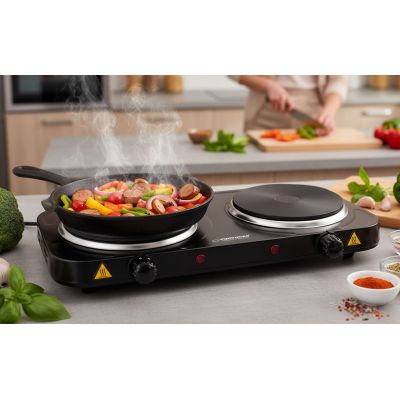 13. ESPERANZA ELECTRIC COOKER YELLOWSTONE 1500W + 1000W BLACK EKH014K