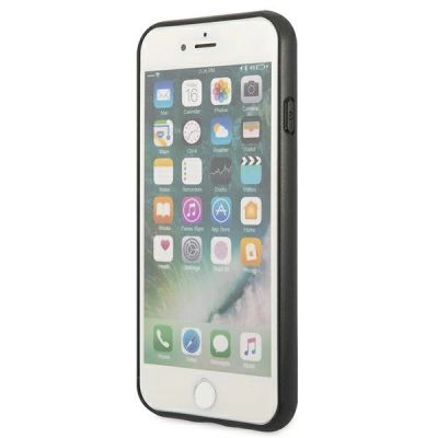 5. Guess 4G Metal Gold Logo Case for iPhone SE 2022 / 2020 / 7 / 8 - Brown