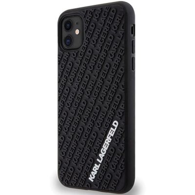 2. Karl Lagerfeld KLHCN613DMKRLK iPhone 11 / Xr 6.1" black/black hardcase 3D Rubber Multi Logo