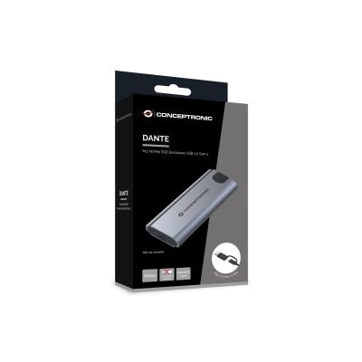 7. Conceptronic DANTE05G Hard Drive Enclosure SSD Case Gray M.2