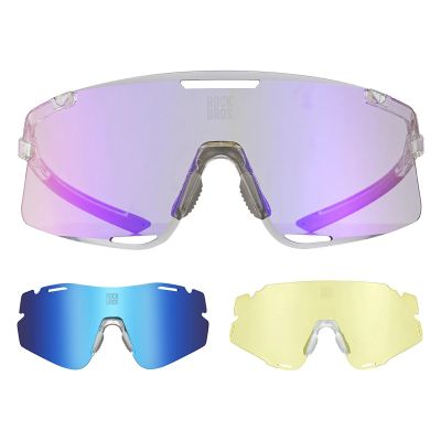 4. Rockbros SP338 ROAD TO SKY Cycling Glasses with Interchangeable Lenses - Clear