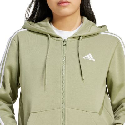 10. adidas Essentials 3-Stripes Full-Zip Fleece Sweatshirt W JP2352