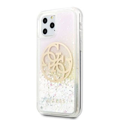 2. Guess GUHCN58LGIRGP iPhone 11 Pro hard case Gradient Liquid Glitter Circle Logo