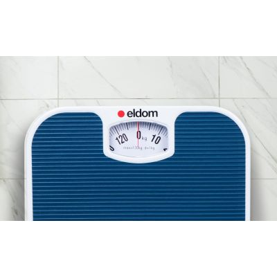 2. ELDOM MECHANICAL BATHROOM SCALE BR2016N BLUE UP TO 130 KG
