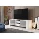 2. TV cabinet WEST 42/130/42 white/grey gloss