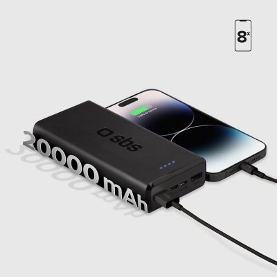 8. Powerbank Puro Fast 20000 mAh 2x USB-A + 1x USB-C - black