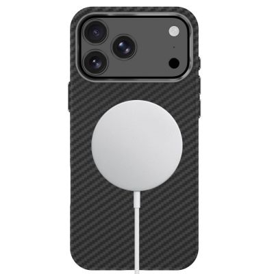 5. Tech-Protect Ion Carbon MagSafe Case for iPhone 18 Pro / 17 Pro - Black & Silver