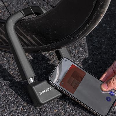 8. Rockbros RBNS1 SMART Bike Lock with NFC Reader - Black