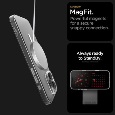 11. Spigen Thin Fit MagSafe Case for iPhone 16 Pro - Clear and White