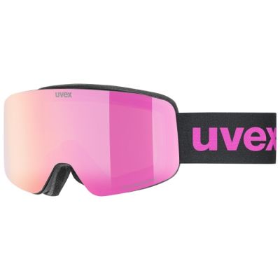 Uvex pwdr FM winter sports goggles Black Unisex Pink Spherical lens