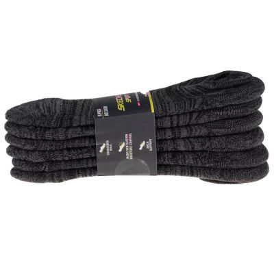 2. Skechers 6pk Womens 1/2 Terry Socks S113157-GRY Gray 36-40