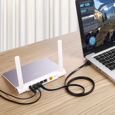 7. Ugreen Ethernet patch cord U/FTP Cat. 7 10Gb/s flat 0.5m black (NW106)