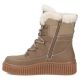 3. Beige Women’s Leather Platform Ankle Boots Filippo DBT7937
