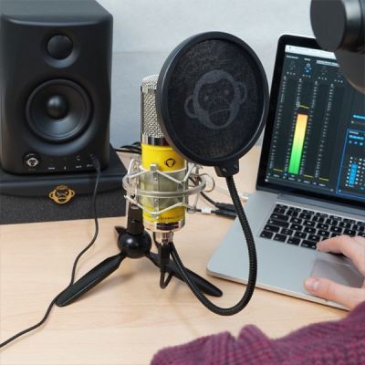 8. Monkey Banana Hapa Yellow Table Microphone