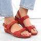 12. Red Velcro leather sandals W Helios 205