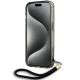 4. Karl Lagerfeld IML Mono KL Pattern & Cord case for iPhone 15 Pro - black