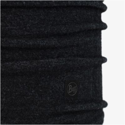 3. Buff Merino Fleece Neck Gaiter – black