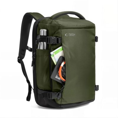 3. Tech-Protect Defender S70 RYANAIR & WIZZAIR 24L Laptop Backpack - Dark Green