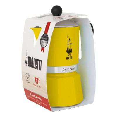 6. Bialetti Rainbow 6tz Coffee Maker Yellow