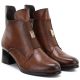 4. Women's insulated ankle boots with a block heel, brown, Potocki SZ12868