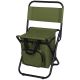 2. FISHING CAMPING FOLDING CHAIR GREEN WITH BAG UNDER THE SEAT 35x28x58CM