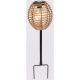 2. PROGARDEN BROWN RATTAN SOLAR BALL LAMP