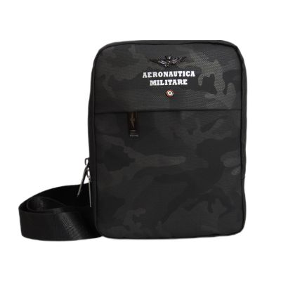 Aeronautica Militare Fly Camo Black Men's Shoulder Bag - AM-361