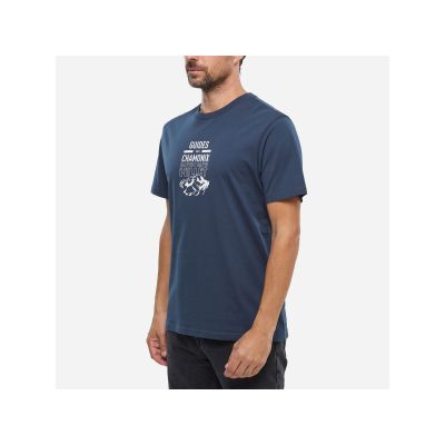 2. MILLET Men's T-Shirt Cdg Chamonix Logo Ts Ss M Navy Blue