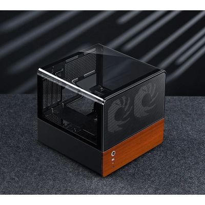 6. Jonsbo V12 PC Gehäuse, Mini-Tower, Micro-ATX - black