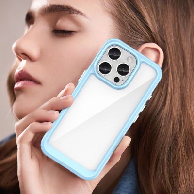 7. Outer Space Case with Gel Frame for iPhone 16 Pro Max - Blue