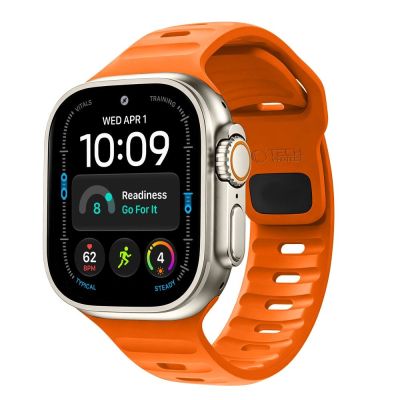 Tech-Protect Silicone Line Strap for Apple Watch 44 / 45 / 46 / 49 mm - Orange