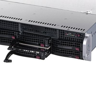 3. SUPERMICRO CSE-825TQC-R802LPB SERVER CHASSIS (Black 2U SC825TQC SAS3 LP Chassis w/ Red. 800W PWS)