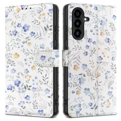 Tech-Protect Wallet Case for Samsung Galaxy A26 5G / A17 4G / 5G - Daisies with Leaves