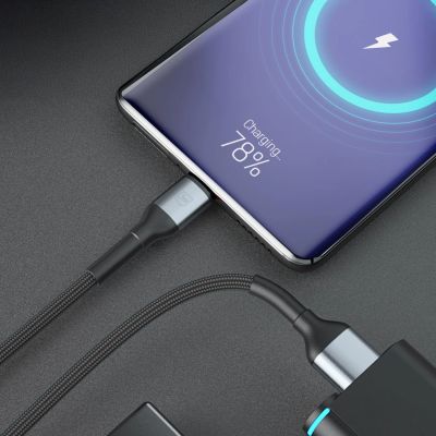 3. 3mk Hyper Cable N-SERIES USB-A / USB-C 2m 9V/2A 18W / black