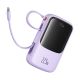 5. Baseus Qpow Pro+ 10000mAh 22.5W Power Bank with Built-in USB-C Cable and Display - Purple