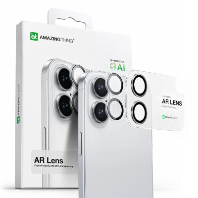4. AmazingThing Lens Glass for iPhone 17 with Black Aluminum Frame