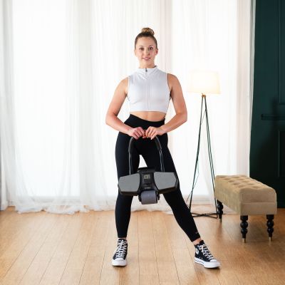 19. KA10 BLACK ABS WHEEL AUTOMATIC WHEEL FOR EXERCISING THE ABDOMINAL MUSCLES WITH SUPPORT